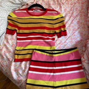 ZARA striped shirt and shorts set SIZE MEDIUM